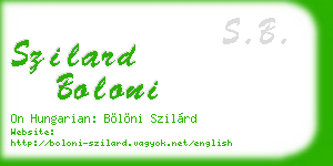 szilard boloni business card